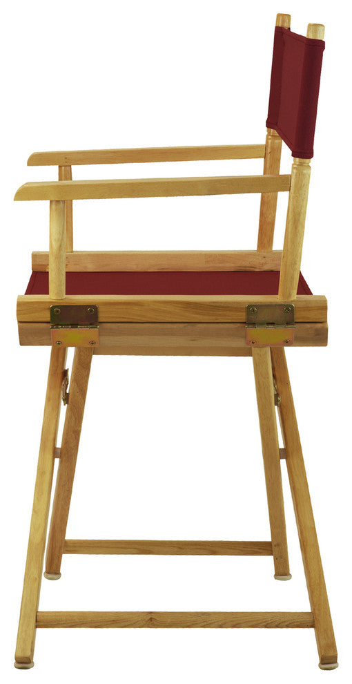 018" Director's Chair Natural Frame-Burgundy Canvas