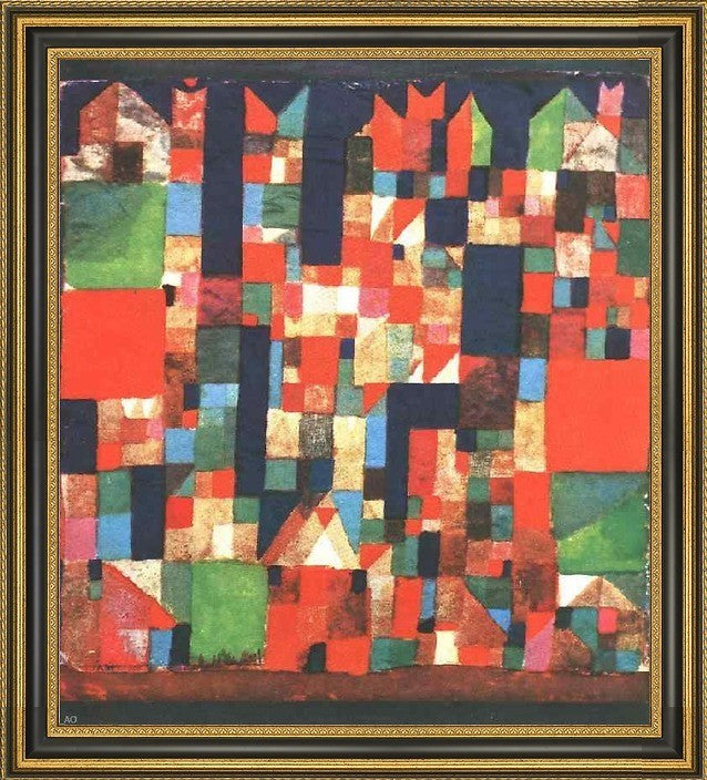 Paul Klee City Picture Red Green Accents