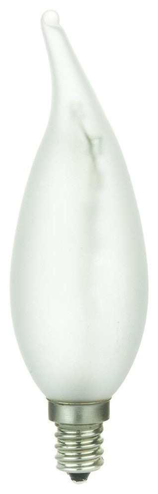 Flame Tip Chandelier, 20 Lumens, Candelabra Base, White