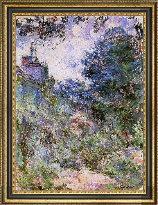 Claude Oscar Monet the House Seen from the Rose GardenCanvas Print, 18"x24"