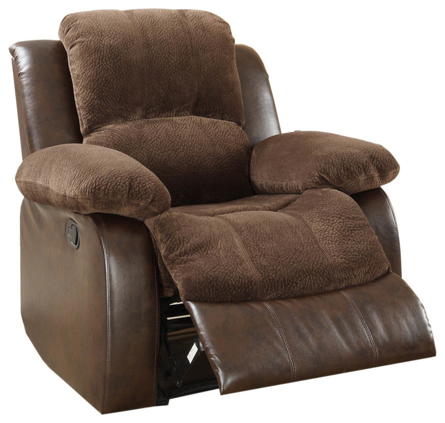 Homelegance Cranley Reclining Chair, Brown Microfiber
