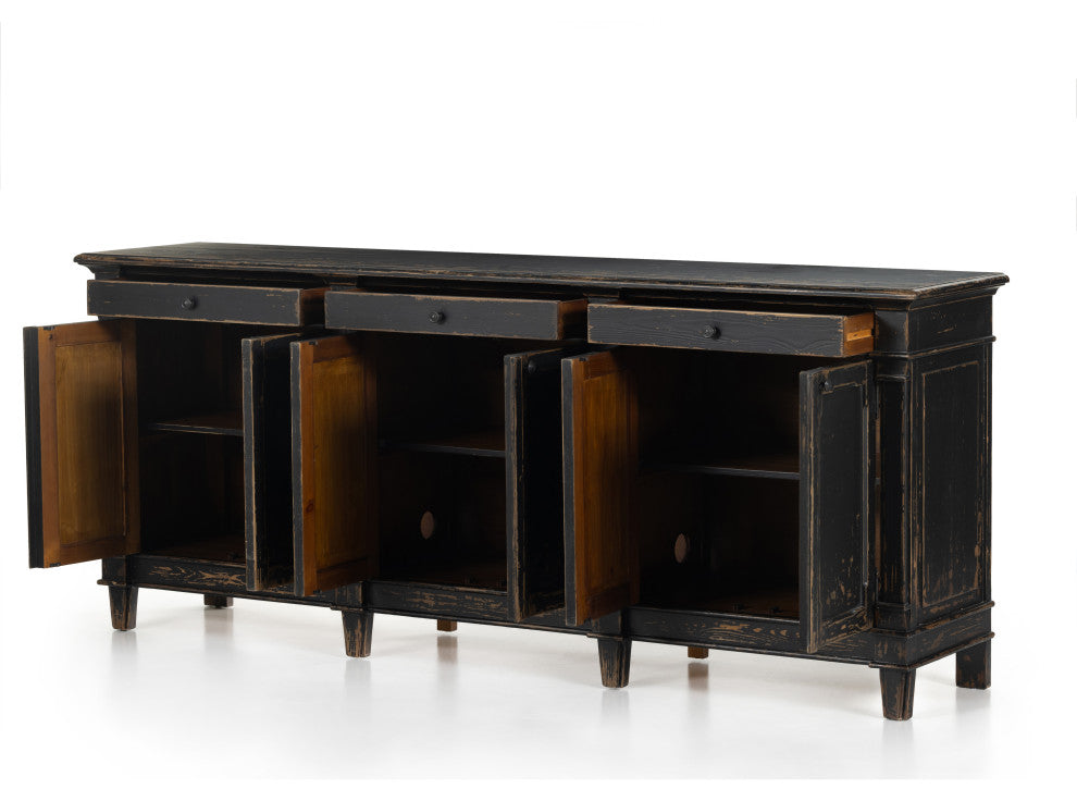 Marjorie Sideboard, Distressed Black