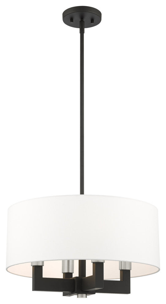Livex Lighting Cresthaven 4 Light Black Chandelier