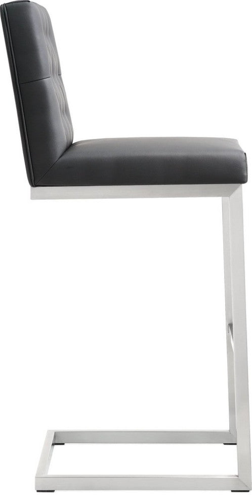 Helsinki Black Stainless Steel Barstool - Set of 2 - Black