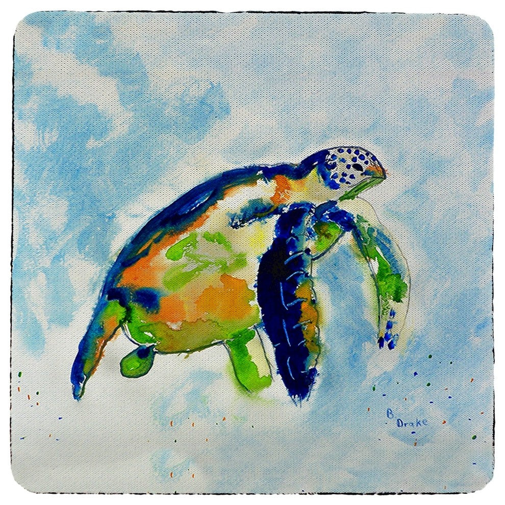 Blue Sea Turtle Coaster - 3 Sets of 4 (12 Total)