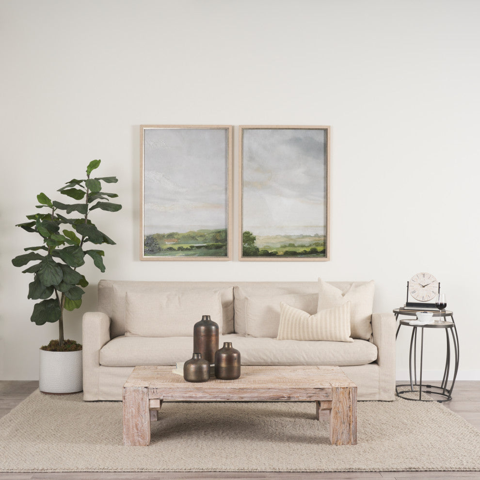 Daya Tall Antiqued Gold Metal Vase