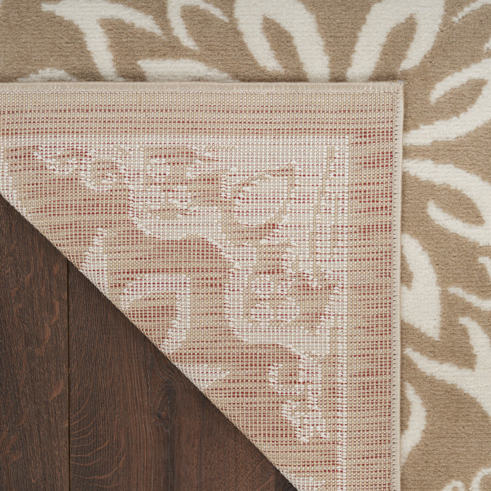 Nourison Jubilant 6' x 9' Taupe Farmhouse Indoor Rug
