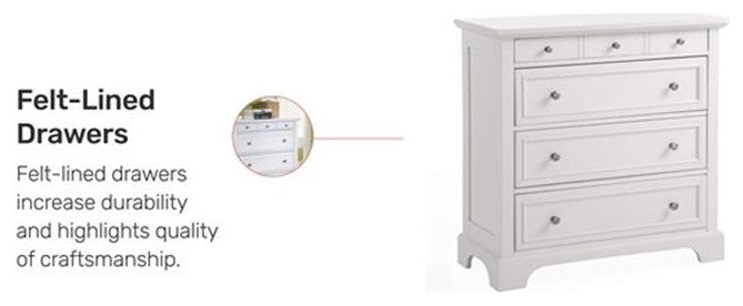 Homestyles Naples Wood Chest in Off White