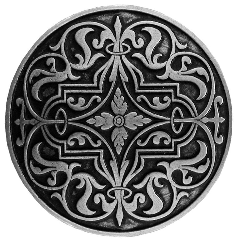 Renaissance Knob Brite Brass, Brilliant Pewter