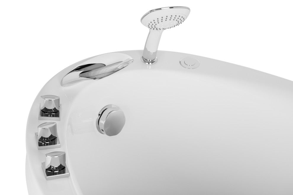 48" Luxury Freestanding Whirlpool Jacuzzi Massage Bathtub