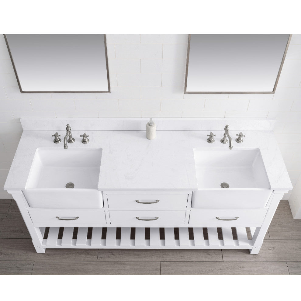 Wesley 72" Bathroom Vanity, White