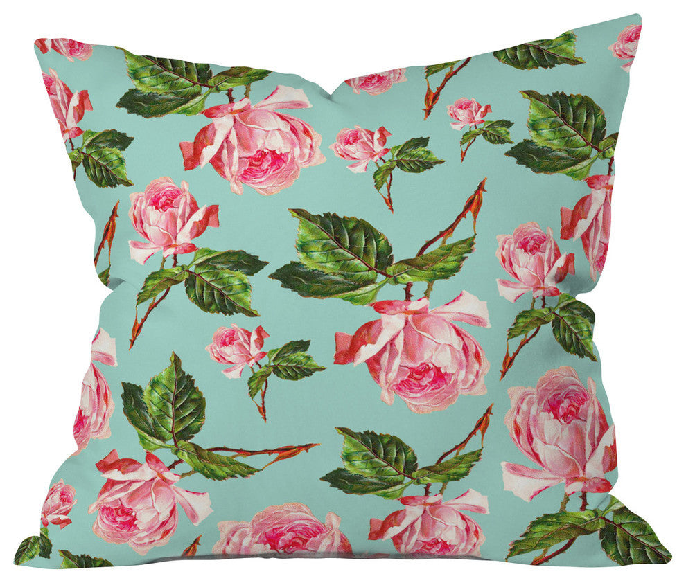 Deny Designs Allyson Johnson Prettiest Roses Outdoor Throw Pillow