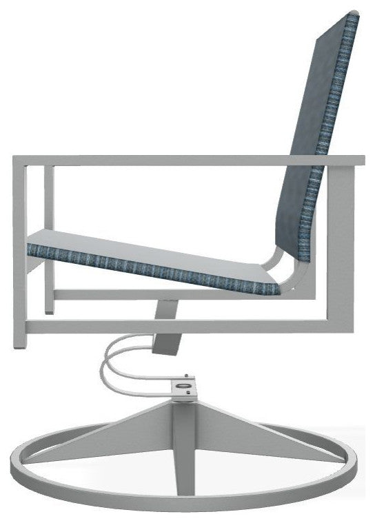 Tribeca Sling Outdoor Swivel Rocker, Nimbus Ocean/Graphite