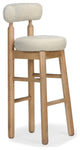 Centro Upholstered Oak Bar Stool - Natural
