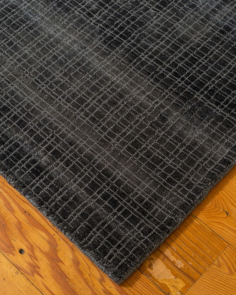 Adonis Hand-Loomed Durable Viscose Contemporary Area Rug Carpet, Bronze, 5' X 8'