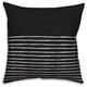 Black and White Sketch Stripes 20x20 Throw Pillow