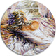 The River Over The Girl, Abstract Round Metal Wall Art, 23"