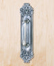 Ornate 21" Entryway Door Pull, Polished Pewter