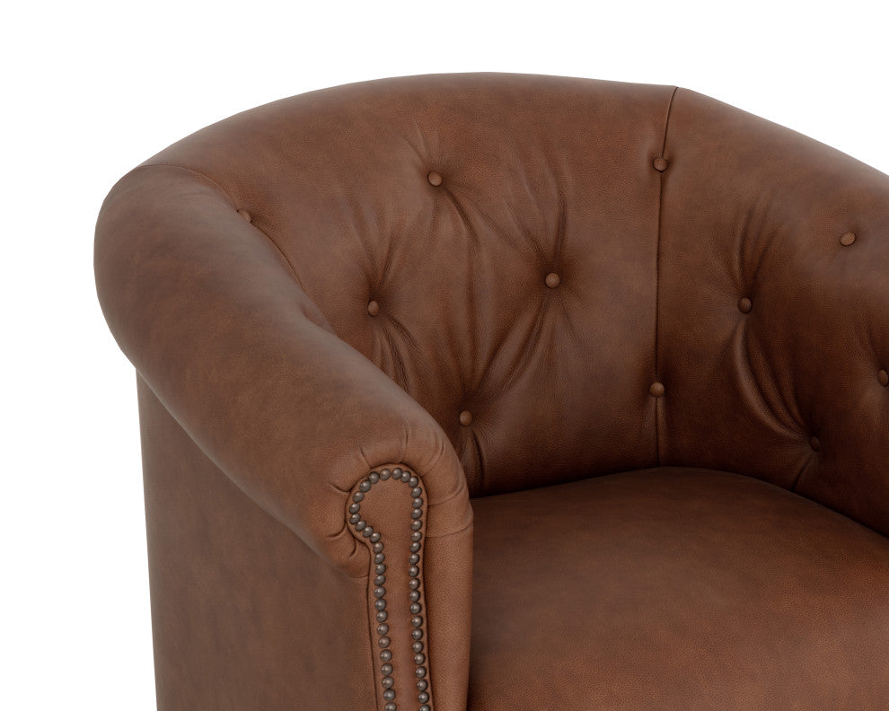 Marjorie Lounge Chair, Cognac Leather