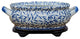 Unique Blue and White Porcelain Foot Bath Basin Chinese Bamboo Leaf