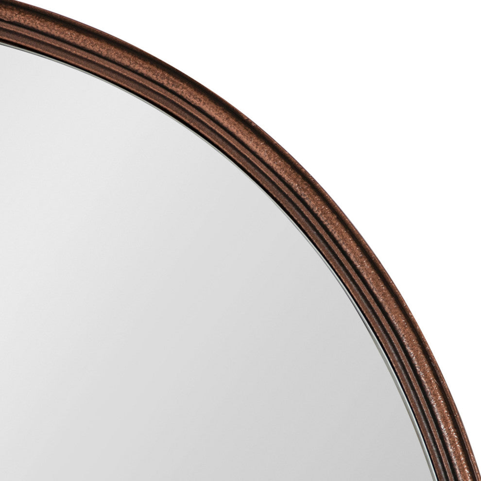 Caskill Round Framed Wall Mirror, Bronze 30 Diameter