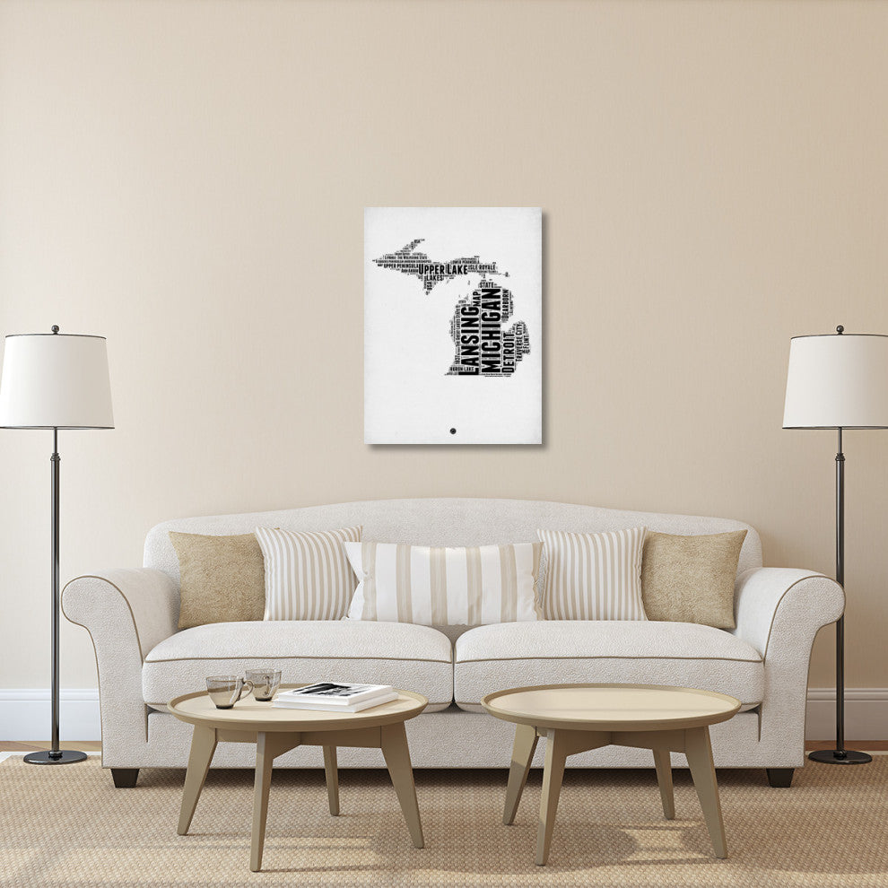 "Michigan Word Cloud 2" Fine Art Print