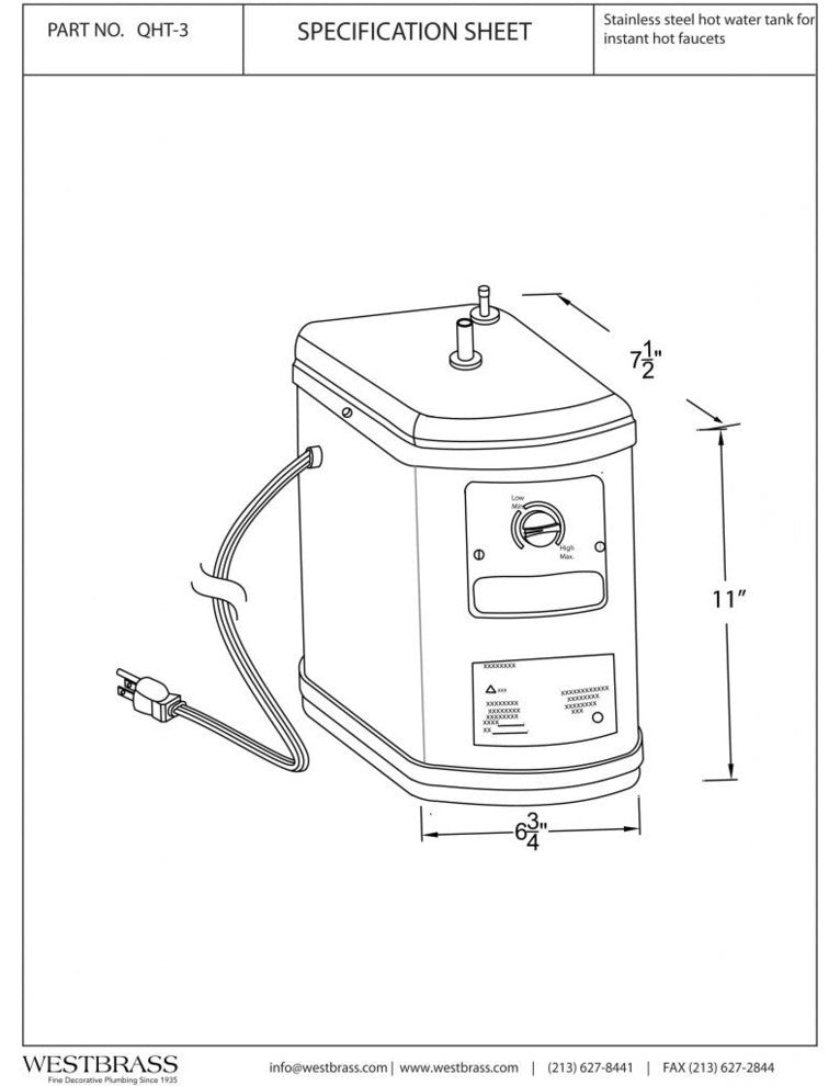 Quick Heating Tank For Instant Hot Faucets