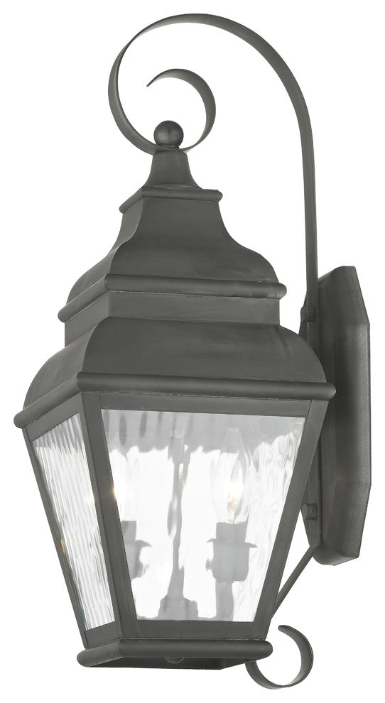 Exeter Outdoor Wall Lantern, Charcoal