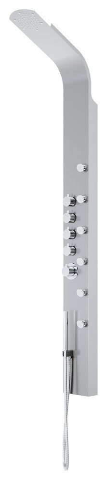 Brielle 71" H x 6" W 6-Jet Shower Panel with Fixed Rainhead in Stainless Steel