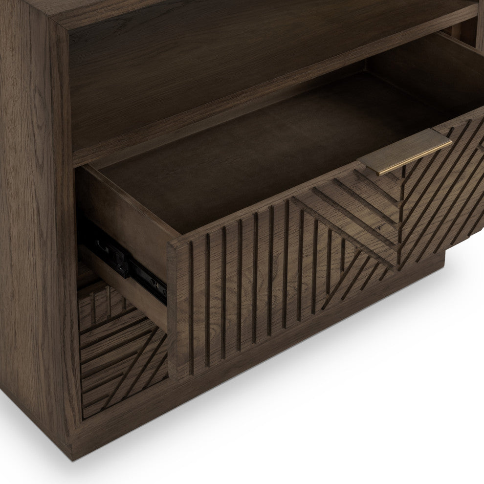 Santa Clara 2-Drawer Wood Night Stand