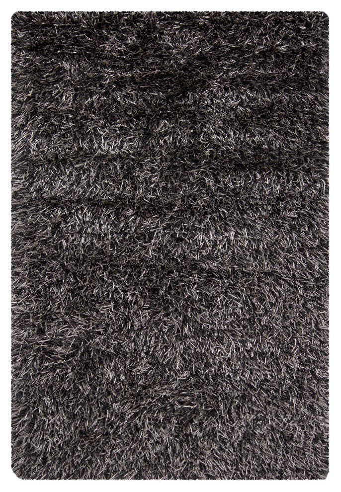 Iris Contemporary Area Rug, Beige and Black, 9'x13' Rectangle