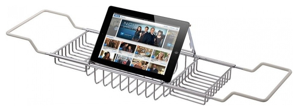 Cheviot Products Bathtub Caddy With Reading Rack, Chrome