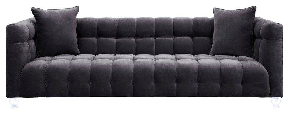 Bea Grey Velvet Sofa