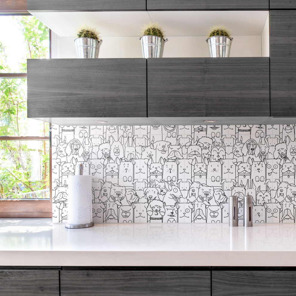 Oh My Dog and Oh My Cat Porcelain Floor and Wall Tile, Dog