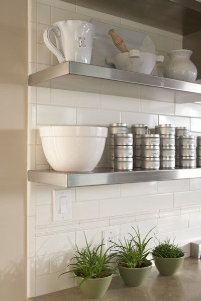Stainless Steel Floating Shelves- Seamless, 60"