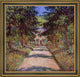 Claude Oscar Monet the Main Path at Giverny Framed Premium Canvas Print, 20"x20"