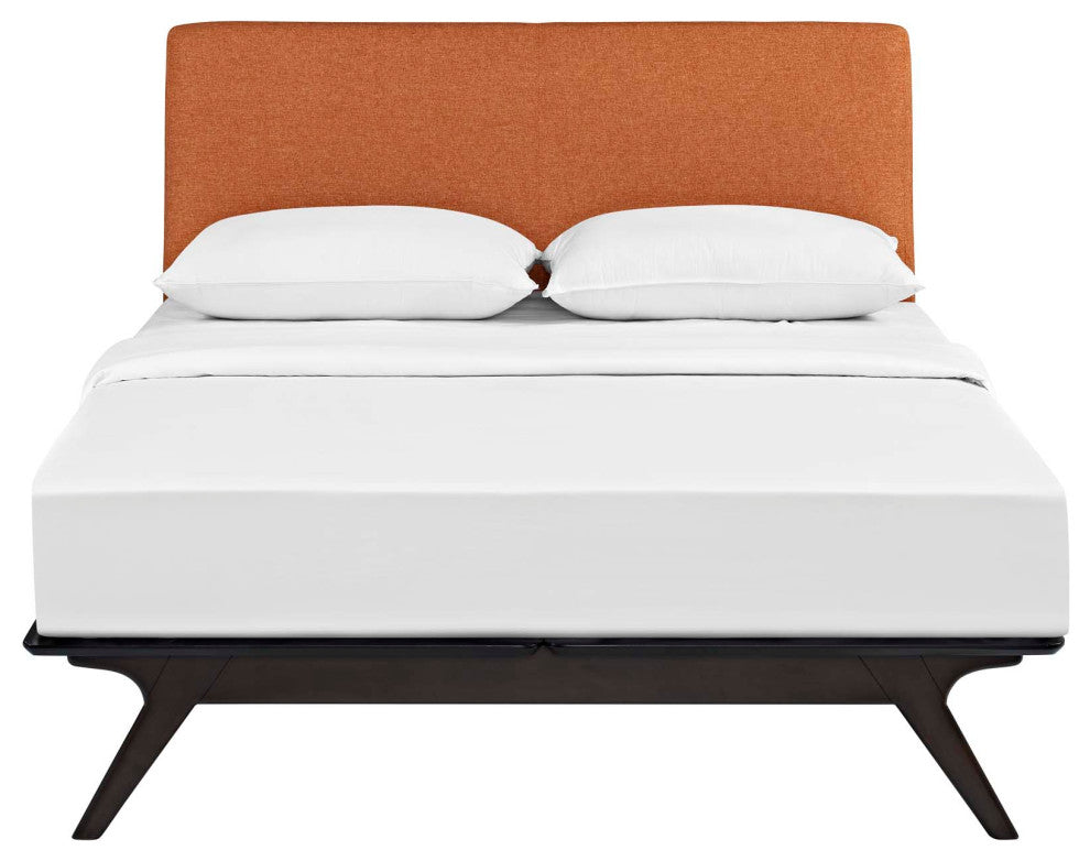 Modway Bedroom Tracy Queen Bed, Cappuccino/Orange
