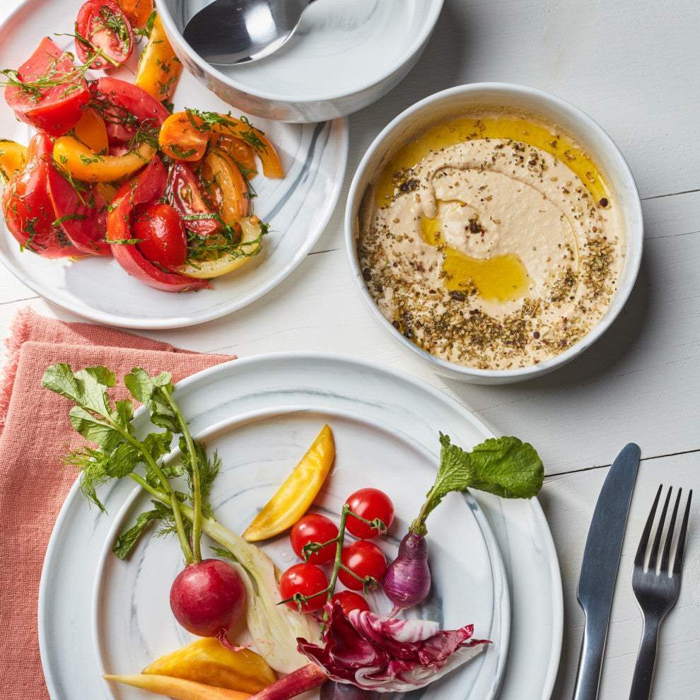 Stone Lain Brighton Porcelain 32 Piece Dinnerware Set, Gray