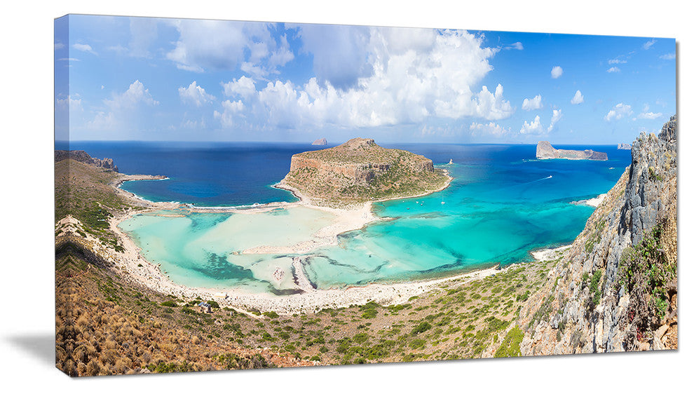 "Balos Beach At Crete Island Greece" Oversized Beach Wall Art, 1 Panel, 60"x28"