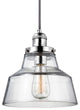 1-Light Pendant, Polished Nickel