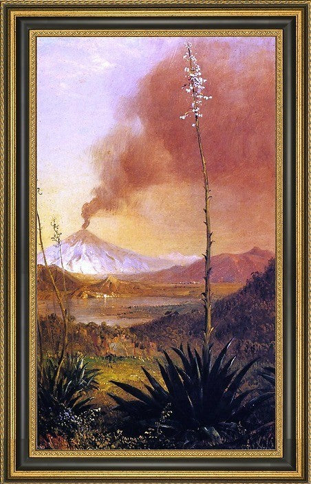 Frederic Edwin Church Title Unknown Framed Premium Canvas Print, 16"x24"