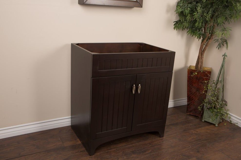 32" Single Sink Vanity, Sable Walnut Cabinet Only
