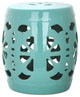 Safavieh Stencil Blossom Garden Stool, Aqua