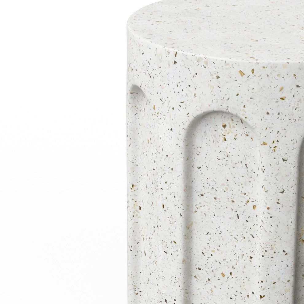 Mixx, Atlas Stool, Ivory Terrazzo