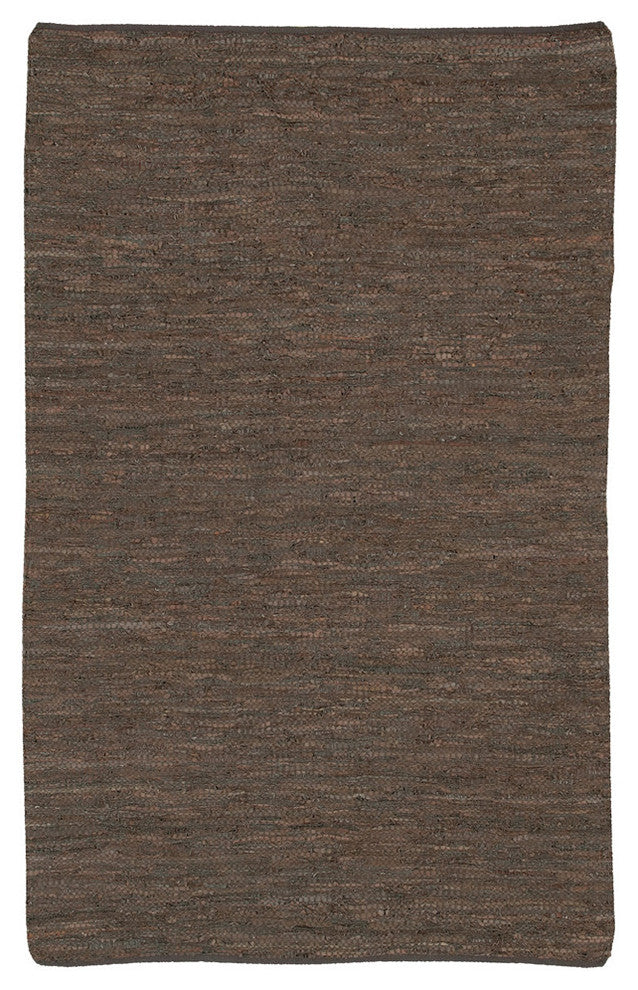Saket Contemporary Area Rug, Brown, 3'6x5'6 Rectangle
