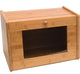 Lipper International Bread Box with Window Door, Bamboo