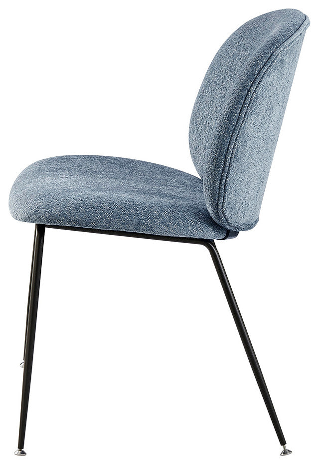 Nisha Fabric Dining Side Chair, Set of 2, Posh Blue Gray