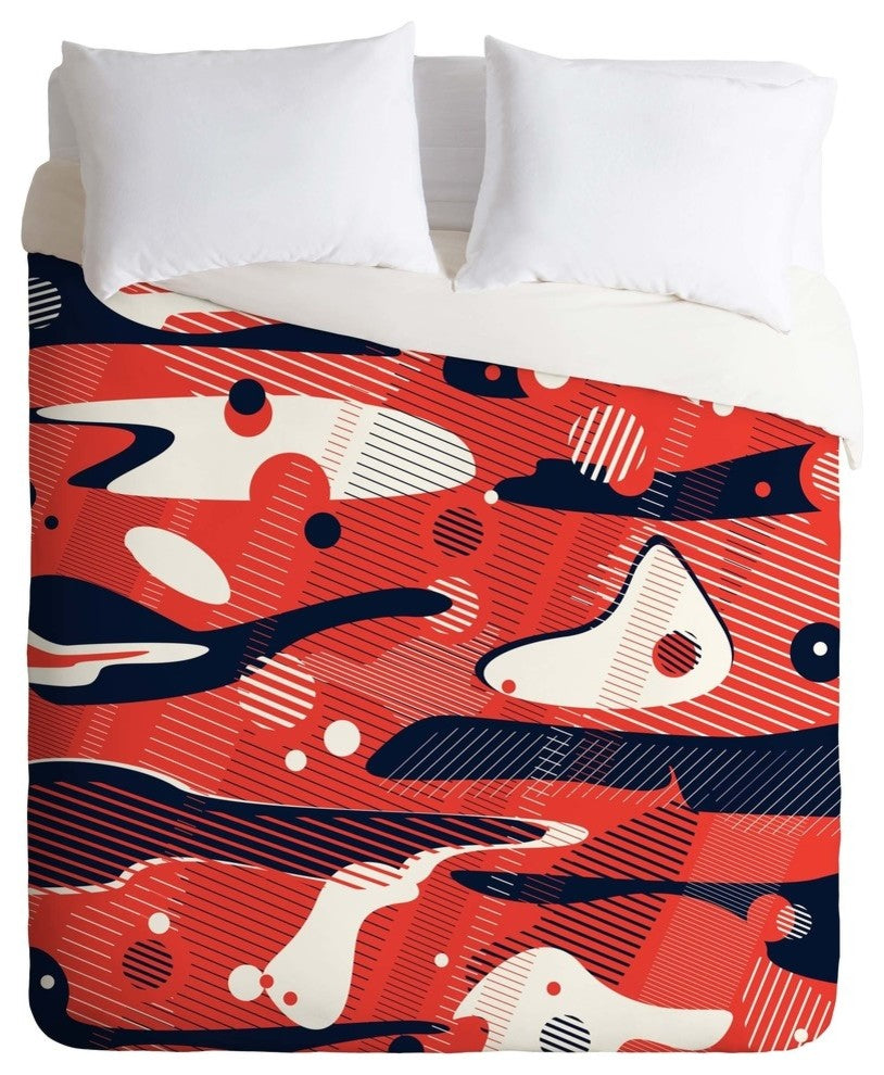 Deny Designs Sam Osborne Moonscape Rust Duvet Cover - Lightweight