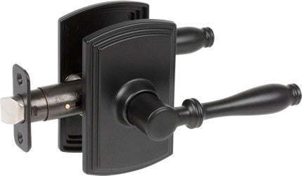 Delaney Hardware Italian Collection Sorado Series Passage Lever Set, Black