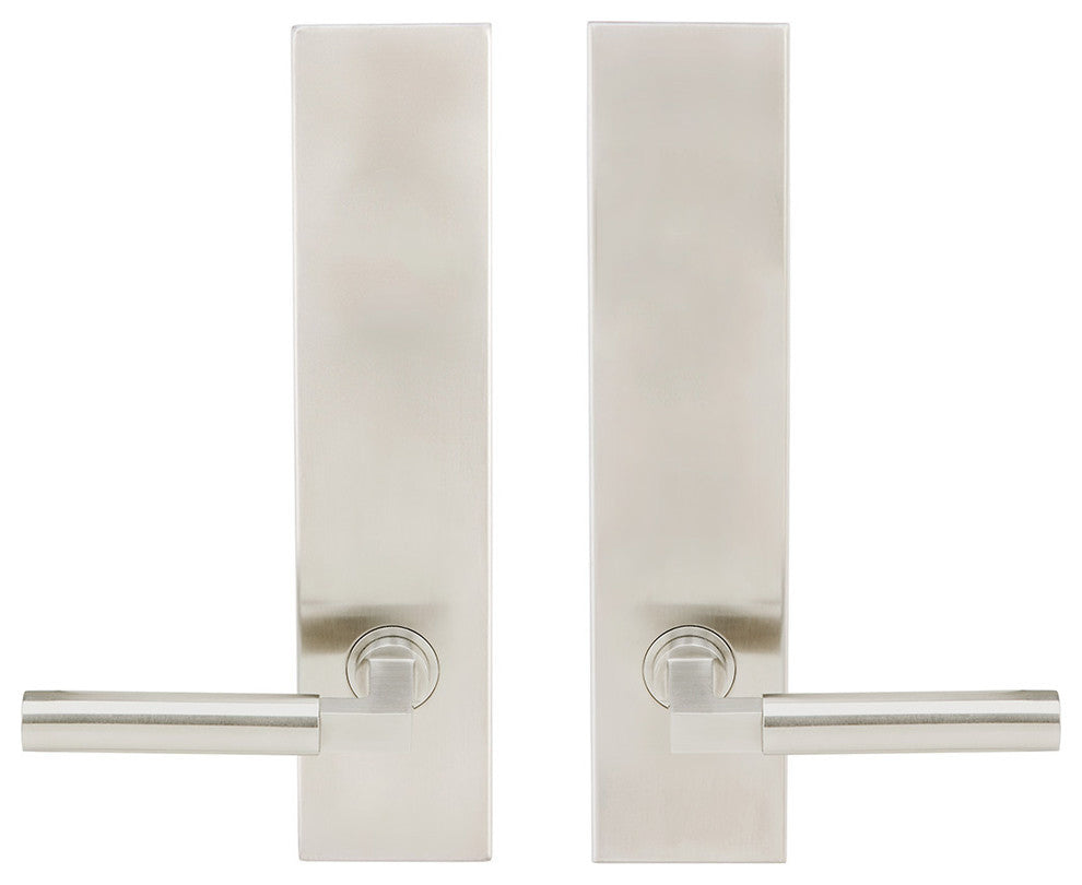 Aurora Lever, Tubular Privacy, Satin Stainless Steel, 2-3/8" Backset